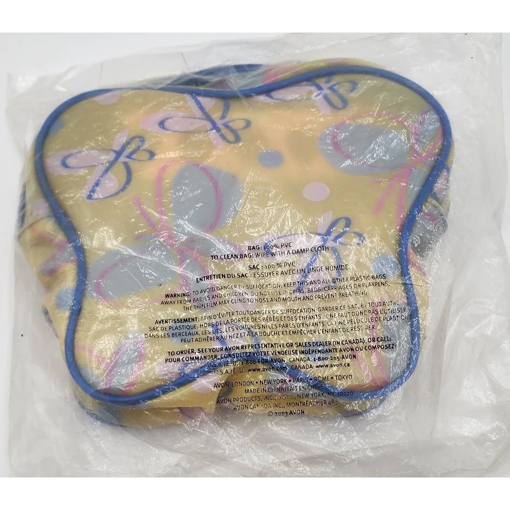 Avon Summer Beauty Essentials Kit‎ Hair Clip Nail Decals Cosmetics Bag NOS EXC